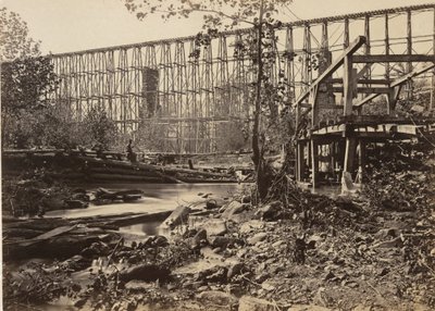 Trestle-Brücke bei Whiteside von George N. Barnard