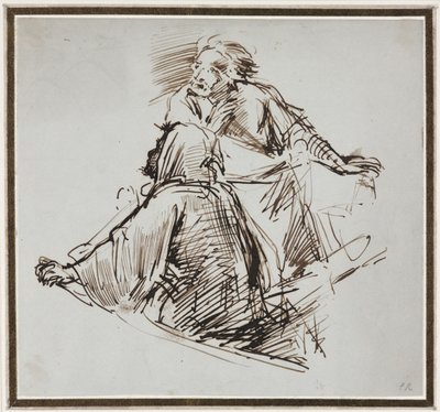 Zwei männliche Figuren von George Richmond