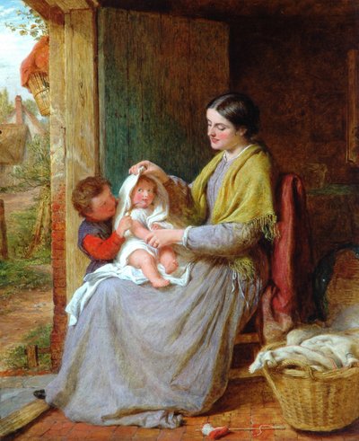 Mit Baby spielen, 1863 von George Smith