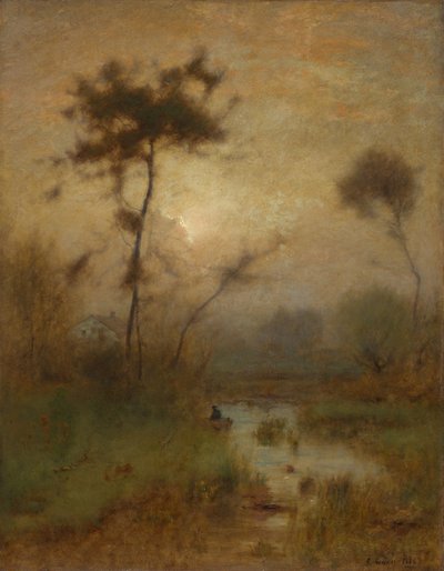 Ein silberner Morgen von George Snr. Inness