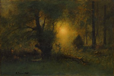 Sonnenaufgang im Wald, 1887 von George Snr. Inness