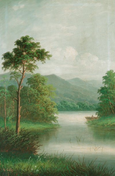 Boot auf dem Fluss, 1801 von George Vicat Cole