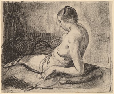 Nacktes Mädchen liegend, 1919 von George Wesley Bellows