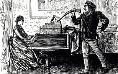 Edisons Phonograph von George du Maurier
