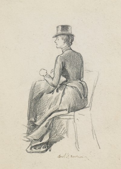 Mädchen in Reitkleidung von George du Maurier