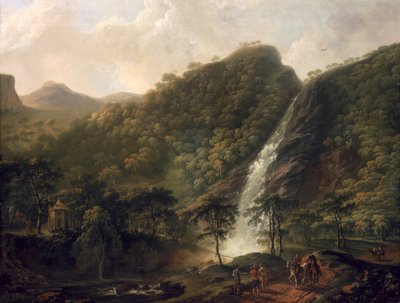Ansicht des Powerscourt-Wasserfalls von George the Elder Barret