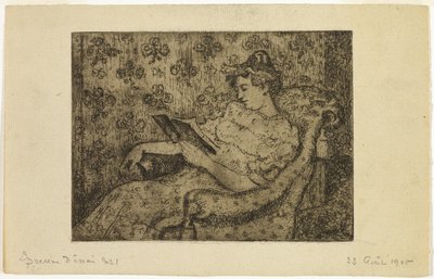 Sitzende Frau beim Lesen von Georges Lemmen