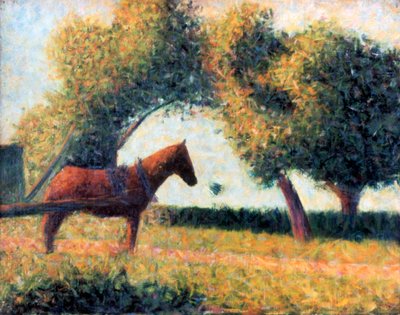 Das gezäumte Pferd, 1883 von Georges Pierre Seurat