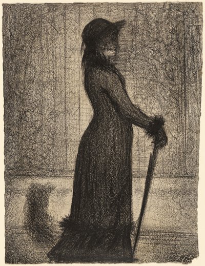 Spaziergang einer Frau (Une élégante) von Georges Seurat