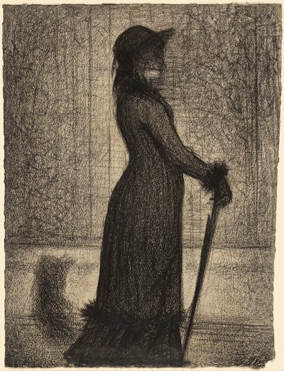 Spazierende Frau (Eine Elegante) von Georges Seurat