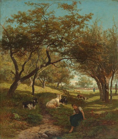 Die Ziegenhirtin von Gerard Bilders (signed by artist)