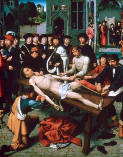 Die Häutung des Sisamnes (Detail), 1498 von Gerard David