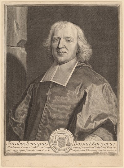 Jacques Benigne Bossuet von Gerard Edelinck after Hyacinthe Rigaud