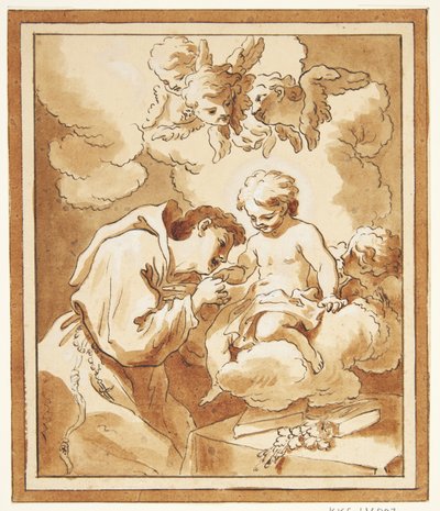 Das Jesuskind schwebt auf einer Wolke von Gerard de Lairesse