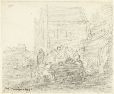Gemüsemarkt am Abend von Gerard ter Borch (II)
