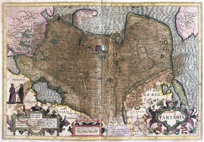 Zentralasien (Stich) von Gerardus Mercator