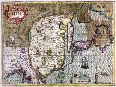 China (Gravur) von Gerardus Mercator