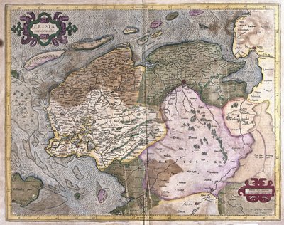 Groningen und Friesland, Niederlande (Stich) von Gerardus Mercator