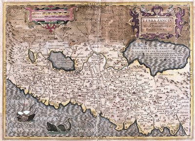Heiliges Land und Palästina (Gravur) von Gerardus Mercator