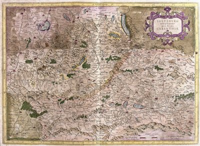 Salzburg und Kärnten, Österreich (Stich) von Gerardus Mercator