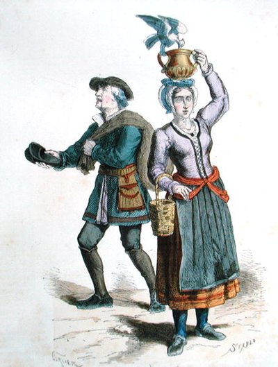 Milchverkäufer und Schuhverkäufer von Gerlier (after)
