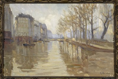 Le quai Montebello (Überschwemmungen von 1910) von Germain Eugene Bonneton