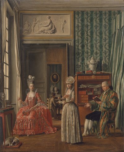 Häusliche Szene, ca. 1775-80 von German School