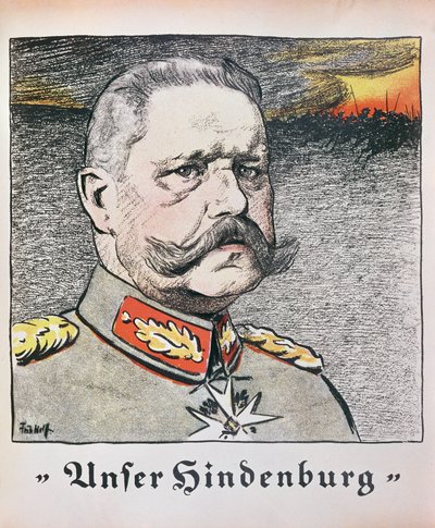 Feldmarschall Paul Von Hindenburg (1857-1934) 1914 von German School
