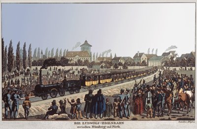 Deutsche Eisenbahnen (Gravur) von German School