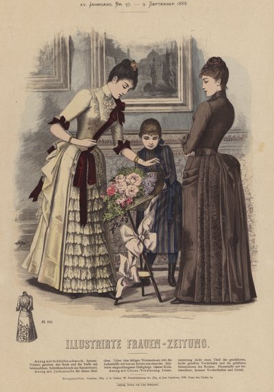 Illustration für Illustrirte Frauen-Zeitung (Farblithografie) von German School