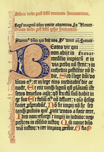 Seite aus dem Psalmorum Codex von German School