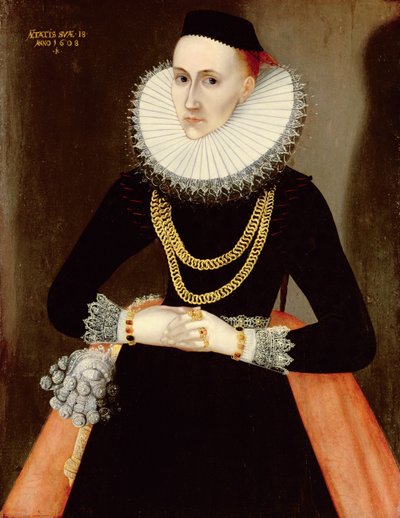 Porträt einer jungen Dame, 1608 von German School