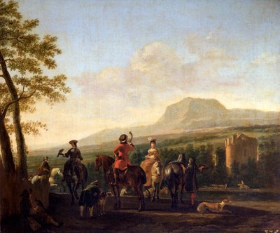 Falknerei, 17. Jahrhundert von Gerrit Berckheyde