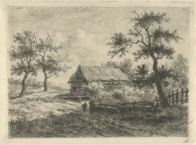 Landschaft mit zwei Figuren auf dem Weg von Gerrit Jan Michaëlis