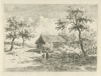 Landschaft mit zwei Figuren auf dem Weg von Gerrit Jan Michaëlis