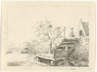Treppe am Wasser von Gerrit Lamberts