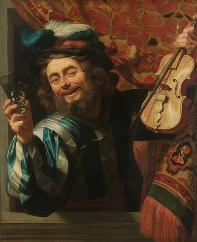 Der heitere Geiger von Gerrit van Honthorst