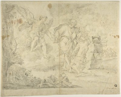 Abrahams Opferung Isaaks von Giacinto Calandrucci