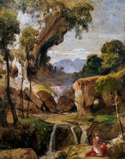 Landschaft mit St. Hieronymus von Giacinto Gigante