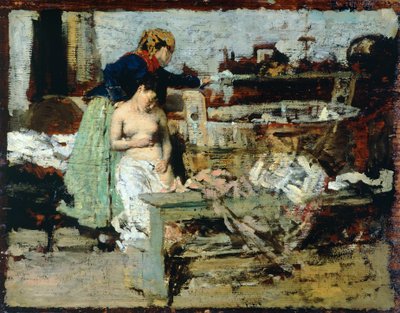 Nach dem Bad von Giacomo Favretto