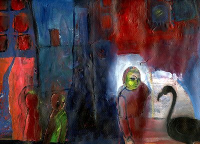 Schwarzer Flamingo, 2016 von Gigi Sudbury