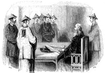 Konfuzius und seine Jünger, 5. Jahrhundert v. Chr., 1847 von Giles