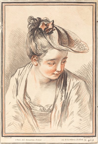 Kopf einer jungen Frau von Gilles Demarteau