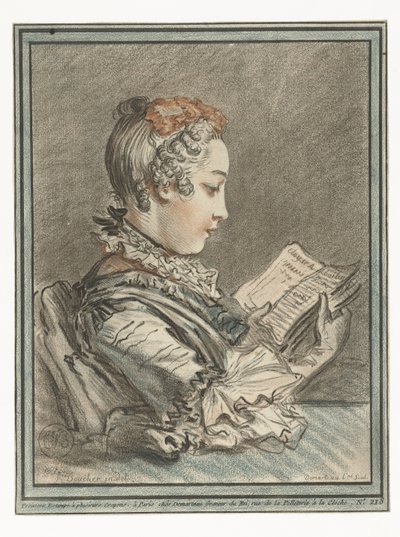 Lesende Frau von Gilles Demarteau
