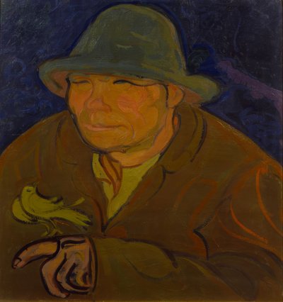 Der Mann mit dem Kanarienvogel von Gino Rossi
