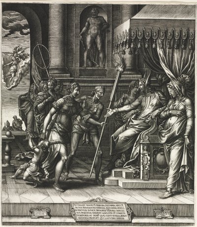 Die Verleumdung des Apelles, 1560 von Giorgio Ghisi
