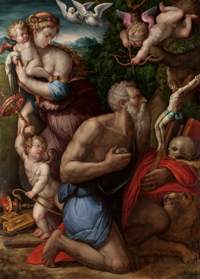 Die Versuchung des Heiligen Hieronymus von Giorgio Vasari