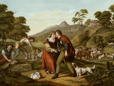 Jakob und Rahel von Giorgione da Castelfranco