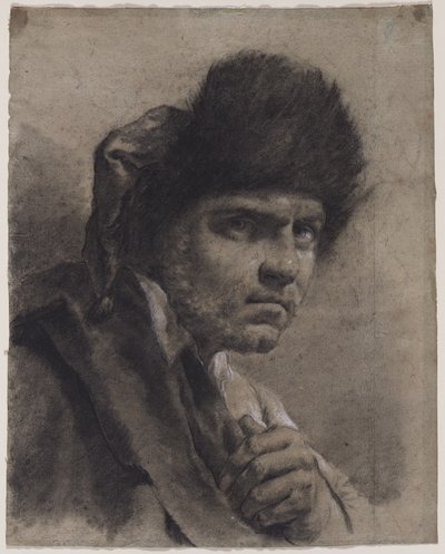 Mann mit Pelzmütze von Giovanni Battista Piazzetta