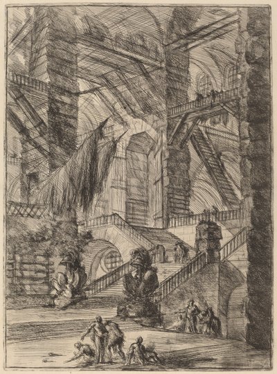 Die Treppe mit Trophäen von Giovanni Battista Piranesi